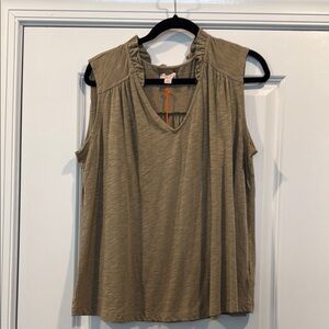 Olive Sleeveless Women's Top
